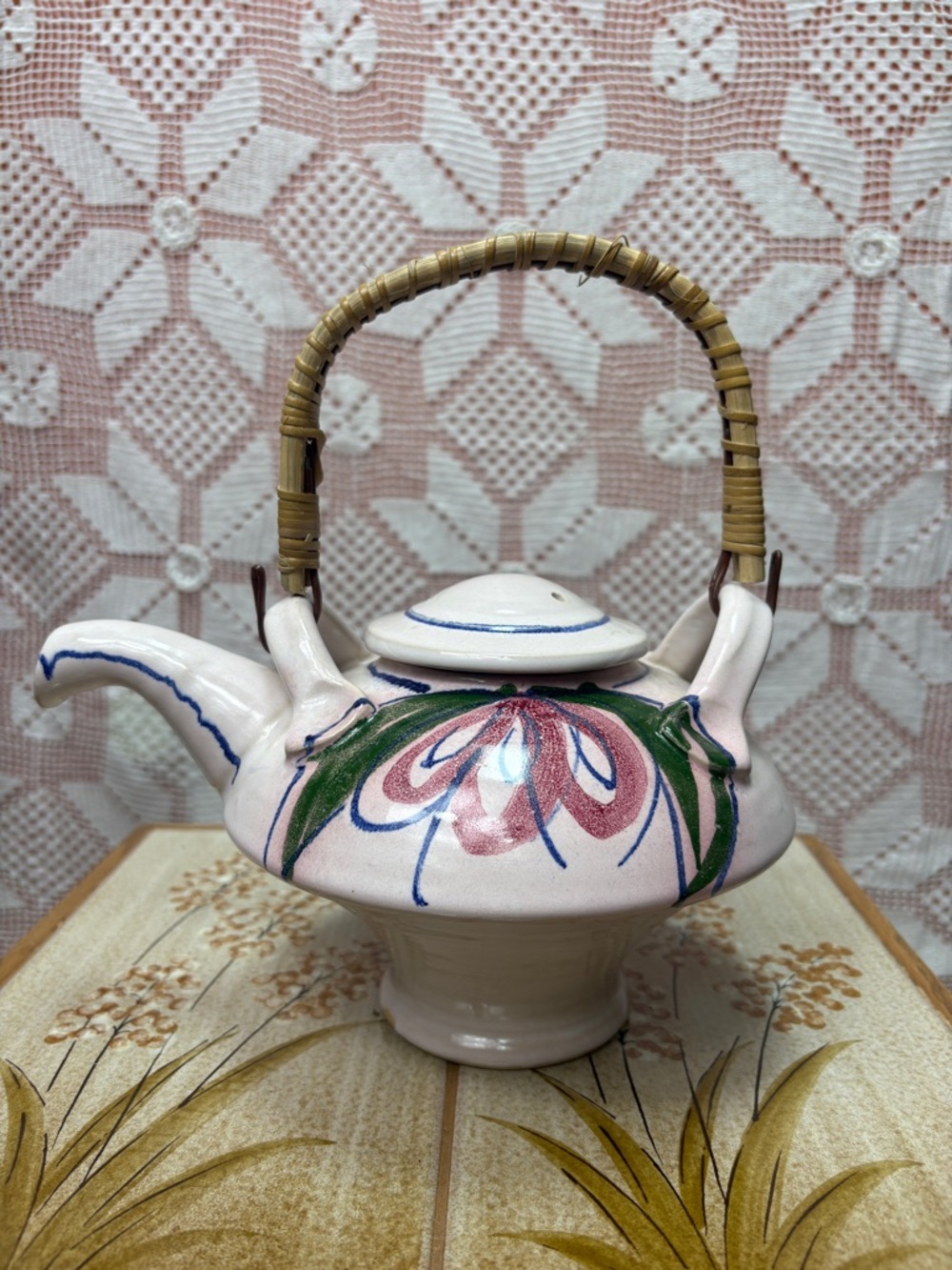 Goldie Sherman Studio Pottery Teapot Majolica Style Canada - Picture 13 of 14